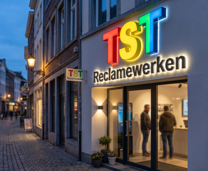 Lichtreclame door TST Reclamewerken